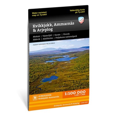 Calazo förlag Kvikkjokk, Ammarnäs & Arjeplog 1:100.000 literature Black OneSize