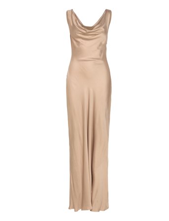 Malina | Leah Cowl Satin Maxi Dress | L