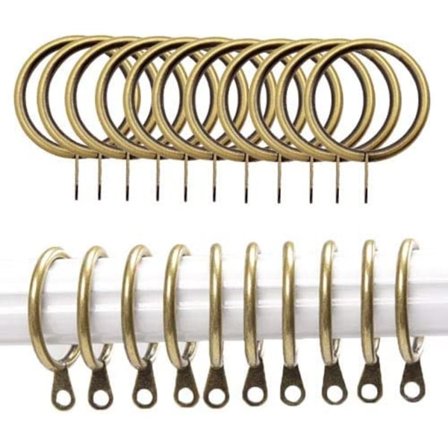 36 stk. 38 mm indvendig diameter messingringe til gardinstænger