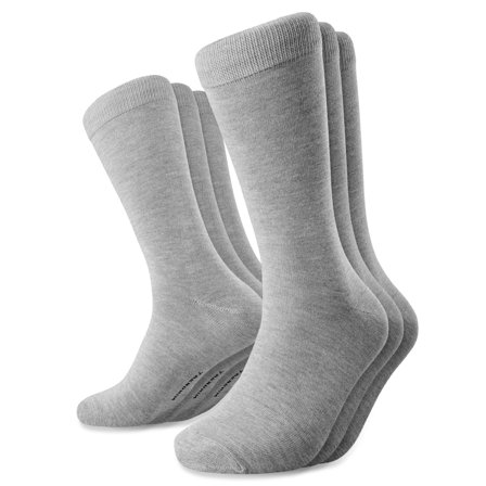 FreeFeel | 3-Pak Lysegrå Bambus Crew Sokker til mænd