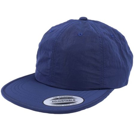 Yupoong - Blå fitted Keps - Nylon Cap Navy Fitted @ Hatstore