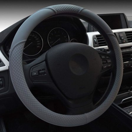 Grå - 1 stk. Komfortabelt ratbetræk i mikrofiber Universal st