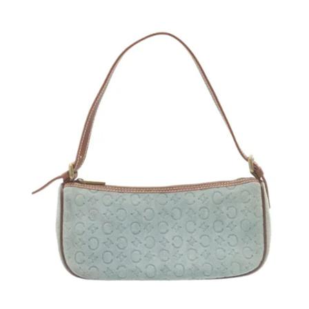 Celine Vintage, Pre-owned Suede pouches Blauw, Dames, Maat:ONE Size,leer