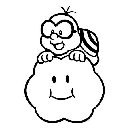 Väggdekor - Super Mario Lakitu