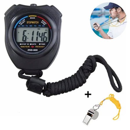 Zsd-808 Sekuntikello - Musta + Pilli