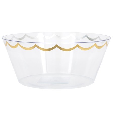 Genomskinlig Serveringsskål med Guldmönster