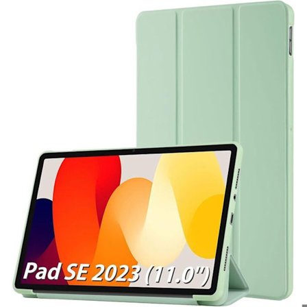 Cover til Xiaomi Redmi Pad SE 11" - Ridsbeskyttelse - Grøn - Standby- og vågnfunktion - Foldbart design