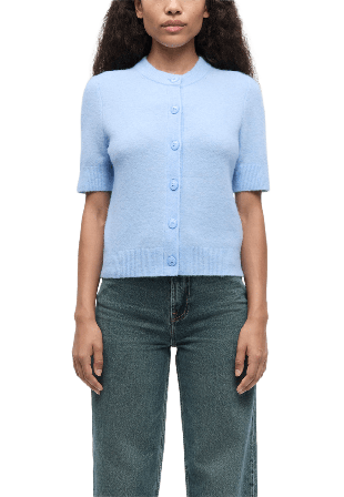 SAMSOE Sanoura Ss Cardigan 15556 Stickat Dam Blå S