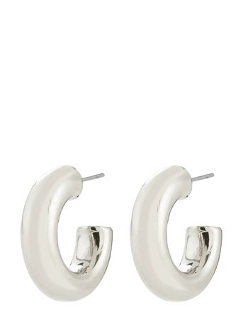 Pilgrim | Phase Small Hoops Silver-Plated | ONE SIZE