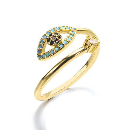 Rostfritt stål Blå Evil Eye Ringar För Kvinnor Män Amulett Turkiska Smycken Moon Star Heart Justerbara Ringar aneis