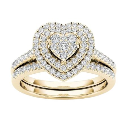 Rhinestones Ringer Sett Sølv Gull Rosegull Statement Mote Festlige Smykker Individuell Ring Dame for Kvinner Jenter