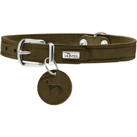 HUNTER Collar Aalborg 42/S Leather Olive Green