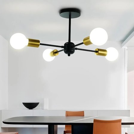 4-haarainen kattokruunu, kattovalaisin, ilman valonlähdettä, E26-kanta