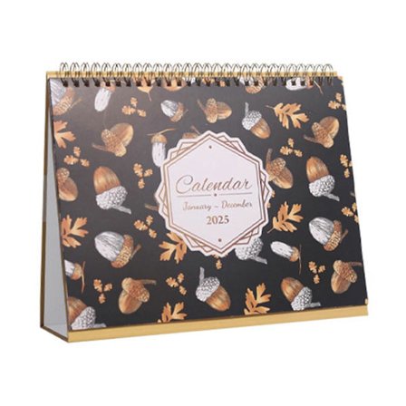 2025 Skrivebords Kalender 12 Måneder Stående Flip Kalender Desktop Stativ Kalender Daglig Livsplanlegger Organizer for Kontor Kjøkken Klasserom (FMY)