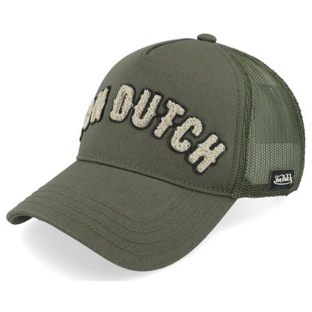 Von Dutch - Grön trucker Keps - Logo Dark Green Trucker @ Hatstore