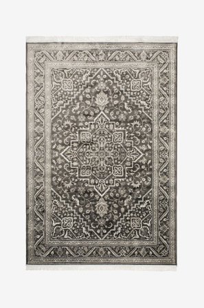 KM Home - Viskoseteppe Casablanca - Grå - Glattvevde tepper - 240X330 - Fra Homeroom