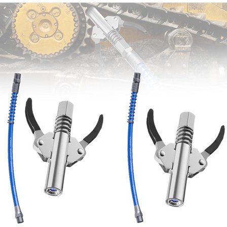 2-pack fettnipplar, dubbelhandtag G-koppling med 30 cm slang