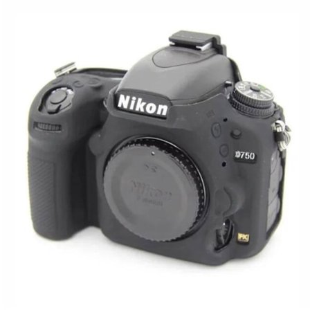 Nikon D750 Digital SLR kamera mjukt skyddande kameraskal i silikon kamerahus - Svart