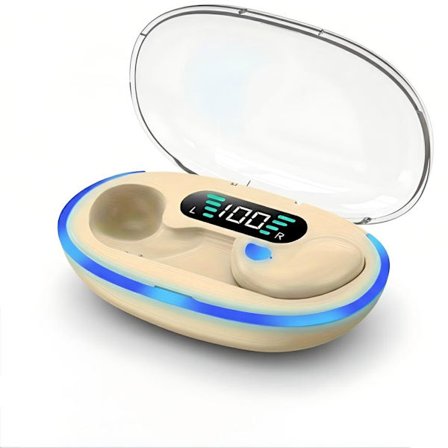 Nya X55 Osynliga Sleep Trådlösa Hörlurar True Mini Bluetooth 5.3 Dolda Hörlurar med Mikrofon Bas Brusreducering HiFi Stereo Headset