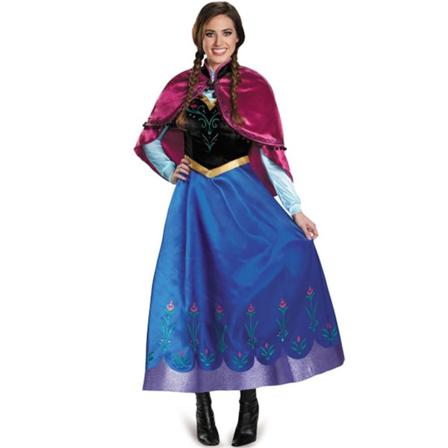 Vuxen Prinsessan Anna Cosplay Kostym Jul Fancy Dress Outfit L