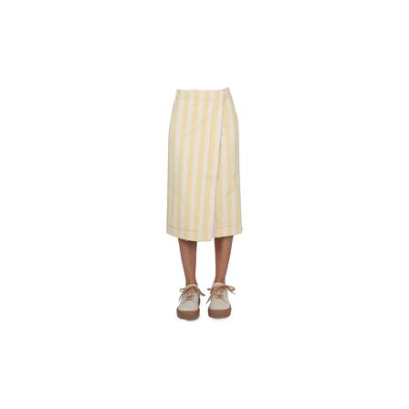 Sunnei, Striped Pattern Skirt Beżowy, Kobieta, Rozmiar: S
