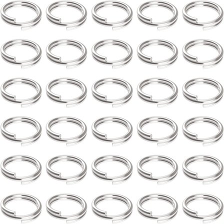 400-pakks nøkkelring 10mm Mini Split Jump Ring med dobbel split