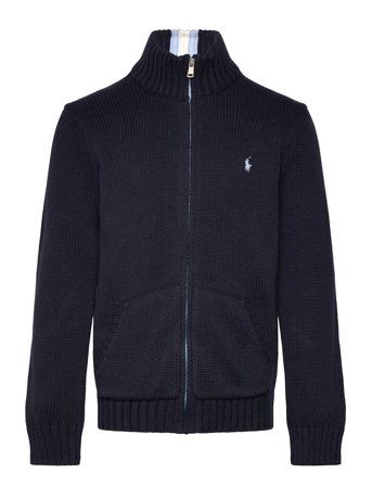 Cotton Full-Zip Sweater Navy Ralph Lauren Kids