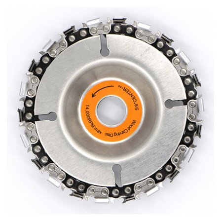 22 Tands Slibeskive, Fin Kæde med 5/8" (16mm) Centerhul, Passer til 4" Vinkelsliber (100mm) eller 4-1/2" (150mm)