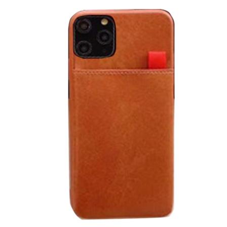Skal med Kortfack LEMAN - iPhone 11 Pro Max Brun