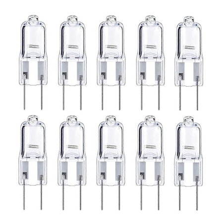 10x G6.35 Halogenpære 20W Dimbar 12V GY6.35 Varmhvit 2700K Halostar