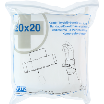 Kombi/Trykk/Bandasje 20x20cm