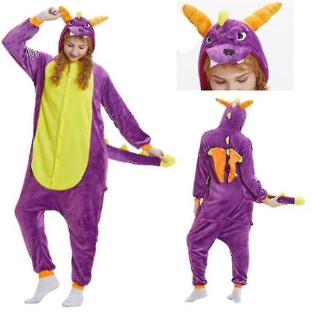 Unisex-aikuisen Kigurumi-eläinhahmoasu Onesie-pyjama Yksivärinen
