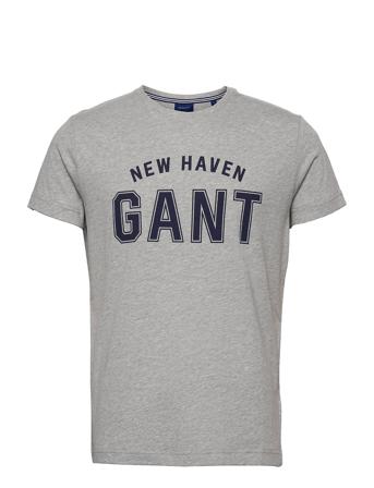 Logo Ss T-Shirt Grey GANT