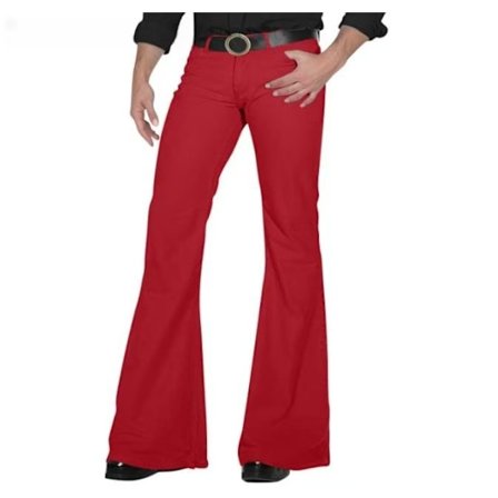 70-talls disco herrebukser herre slengbukser 60-talls 70-talls slengbukser vintage jeans herrejeans A008-Red 2XL