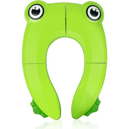 #Baby Toalettsete Reisetoalettsete Foldbar Barnestoalettsete Barnestoalettsete Reisefoldbar Toalettsete med 1 Bæreveske Grønn Frosk#