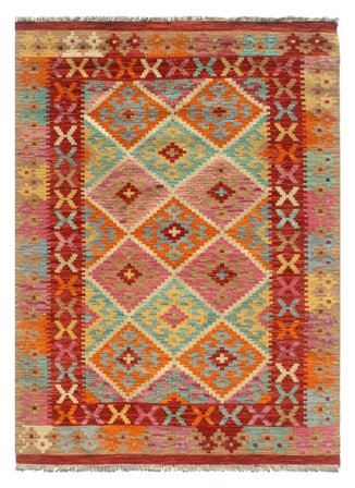 Håndvævet Kelim Afghan Old Style Tæppe 124X192