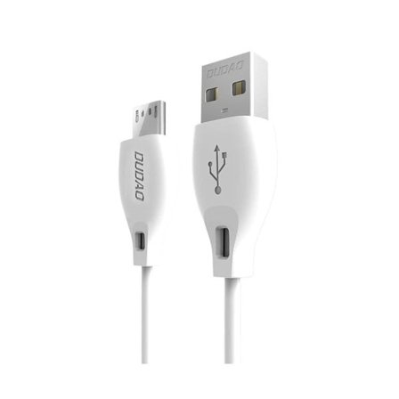 Dudao USB-Kabel USB till microUSB 2.4A 1m - Vit
