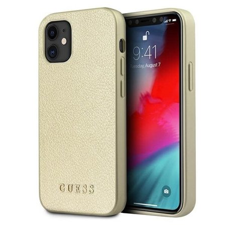 Guess GUHCP12SIGLGO iPhone 12 mini 5,4" kulta/kulta kovakotelo Iridescent (värillinen)