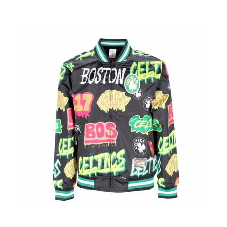 Mitchell & Ness Bomber Jakke Sort, Herre