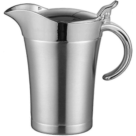 Termos saucer i rustfrit stål, dobbeltisoleret, sauceskål med låg (750 ml) P202112241012