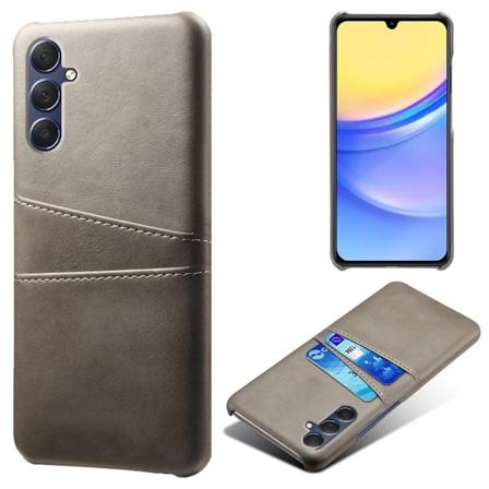 Samsung Galaxy A15 KSQ Pu-nahkap llysteinen kuori kova kotelo Grey