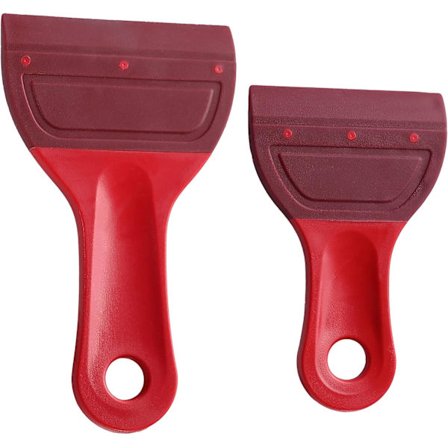 Pakke med 2 Små Skraber Blød Gummi Klinge Serigrafi Skraber, Selvklæbende Skærmnet Stencil Maleri Skraber til Påføring af Kridtpasta eller Blæk