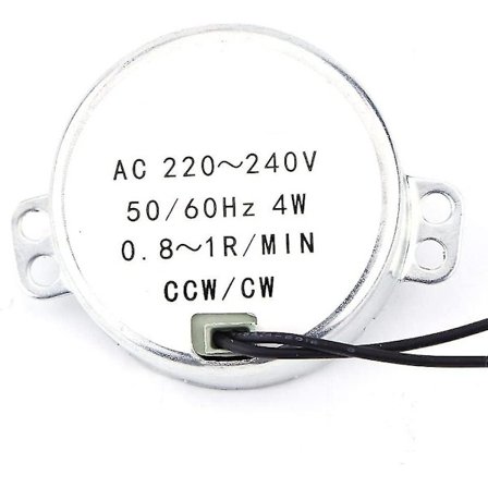1 stk 220-240v AC 4w Cw/ccw(0.8-1rpm) Elektrisk Synkronmotor