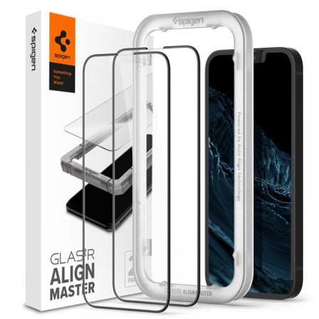 Spigen Iphone 14 / 13 / 13 Pro 2-pack Alm Heltäckande Skärmskydd