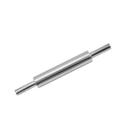 Kjevle i rustfritt stål, ikke-klebende, for bakverk og deig - 43 cm