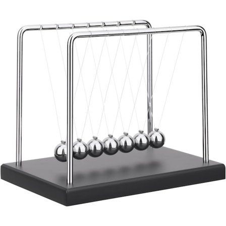 Newtons Vugge Balance Kugler Videnskab Fysik Gadget Skrivebords Dekoration Kinetisk Bevægelse Legetøj til Hjem og Kontor (7 Perler)