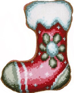 Broderikit Kudde Julstrumpa - Vervaco