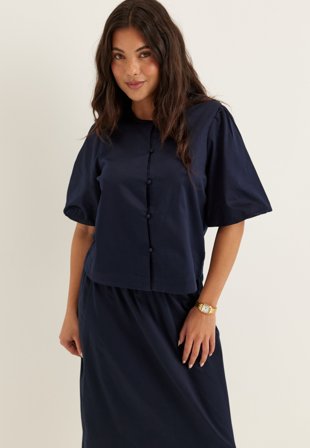 Pieces - Pcblair 2/4 TOP - Maritime Blue