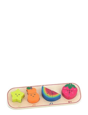 Puzzle 10 Pcs - Four Fruits Patterned Vilac