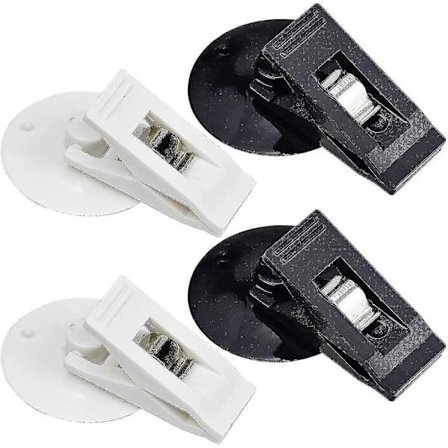 2 stk. parkeringsbillet holder med sugekop, notesblokholder, plastikkortholder, hvid / sort, bilrudeholder, billetter, clips til parkering